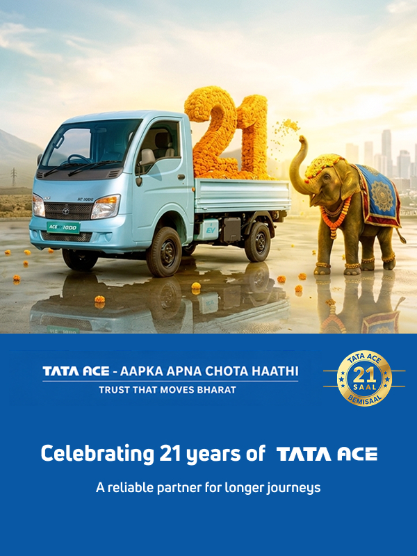 21 years TATA Ace Mobile Banner